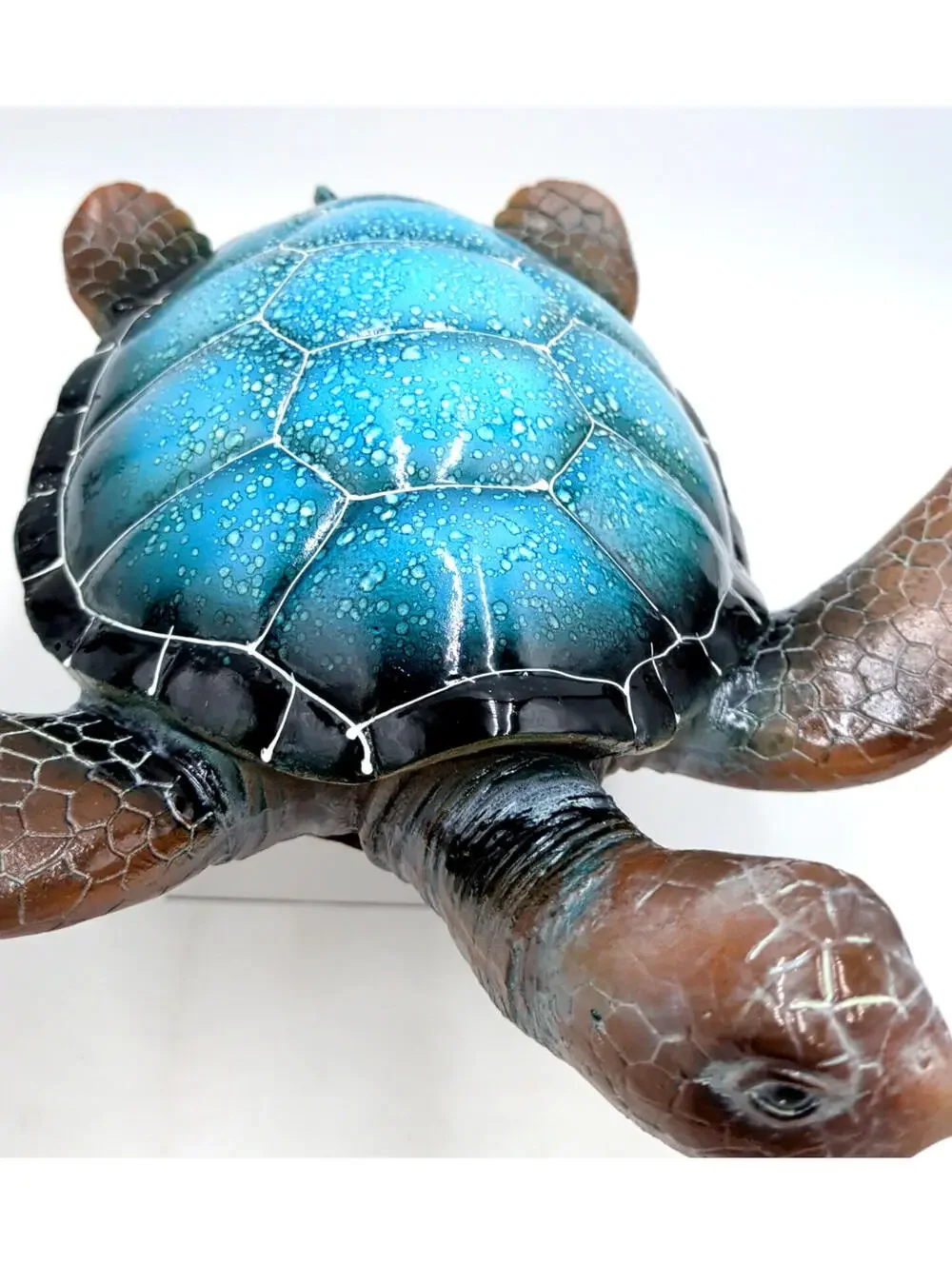 Design Toscano Blue Turquoise Aqua Sea Turtle Medium - Polyresin - 12" x 7" NEW - Picture 9 of 15